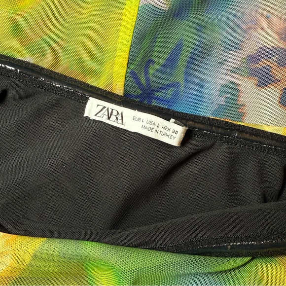 Zara Multicolor Strapless Dress - Picture 7 of 8